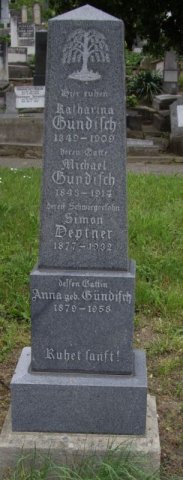 Guendisch Michael 1843-1917 Fruehn Kath 1849-1909 Grabstein